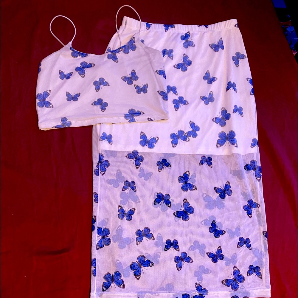 2 piece butterfly outfit